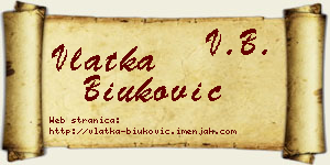 Vlatka Biuković vizit kartica